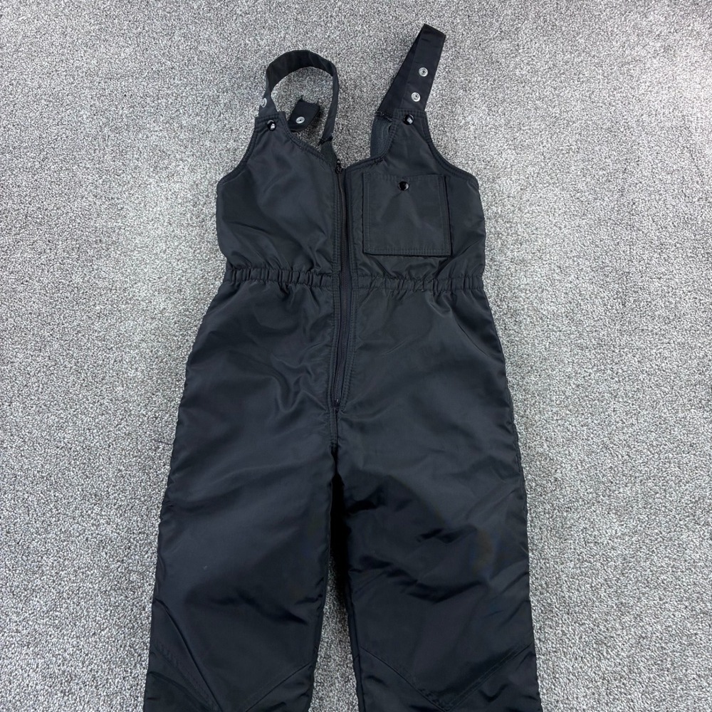 Vintage Arctic Wear Snow Pants Mens Small Black Bib Overalls Insulated Ski USA